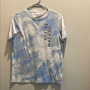 Ideology Blue and White Short Sleeve Tee